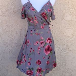 Crossover floral dress